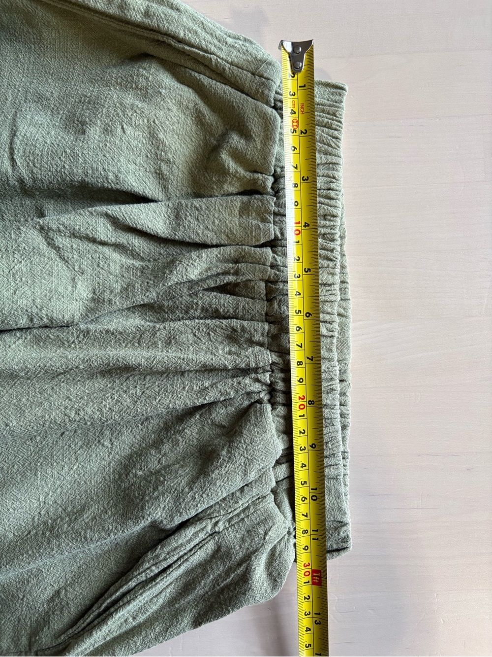 The Lullaby Club High Waist Wide Leg Pants Linen Cotton Matcha Avocado Pistachio - Picture 6 of 6